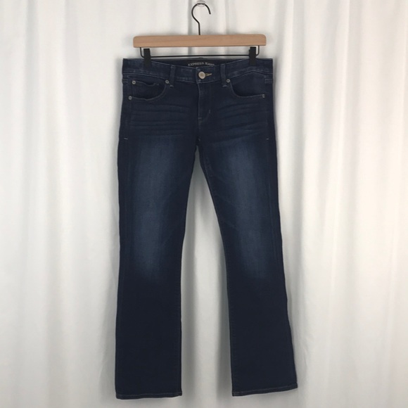 Express Denim - EUC Express Jeans Barely Boot Low Rise Dark Blue 5-Pocket Size 6 Short